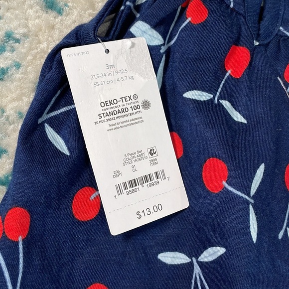 NWT carters 3 piece set with tank, bodysuit, and shorts - Picture 5 of 8